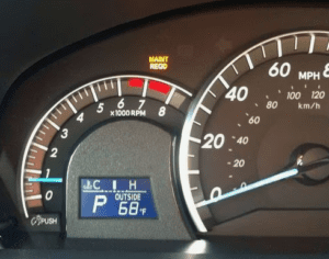 reset maintenance light Toyota Camry