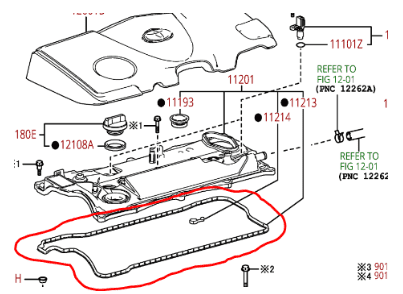 Valve Cover Gasket Toyota Camry HV- RAV4 - Avalon HV 2020-2022