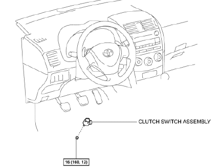 Toyota Corolla clutch switch