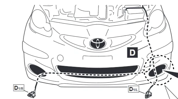 Fog light lamp kit Toyota Aygo