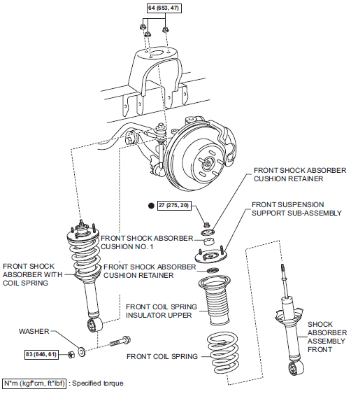 2008 Toyota Tacoma front suspension diagram